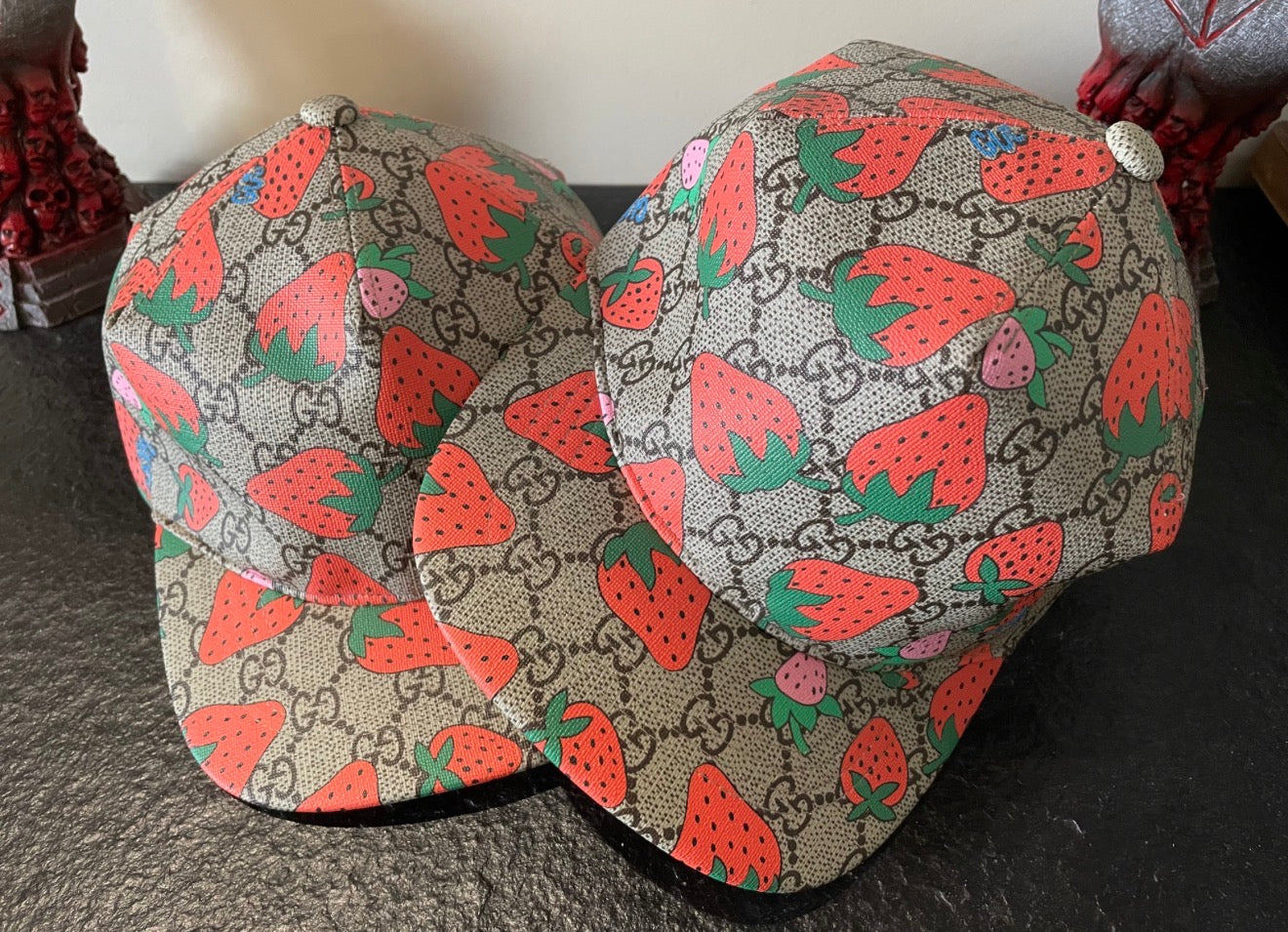 CASQUETTE GUCCI CLASSIQUE/BANDE/FRAISE