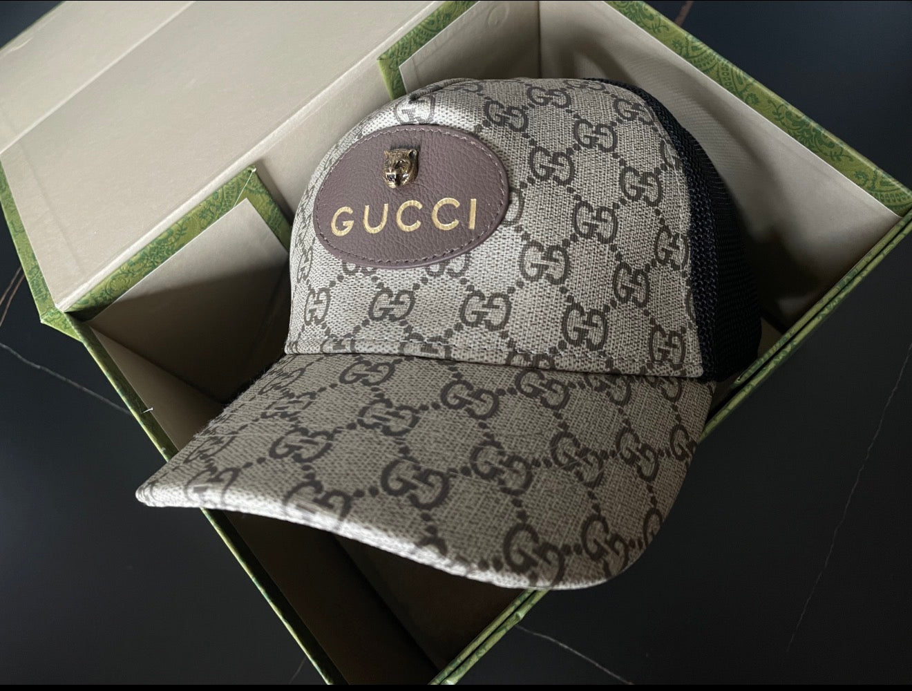 CASQUETTE GUCCI CLASSIQUE/BANDE/FRAISE