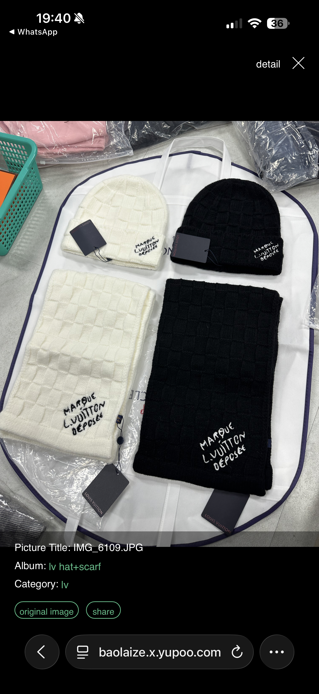 BONNET+ÉCHARPE LOUIS VUITTON