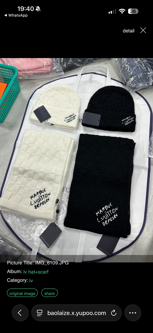 BONNET+ÉCHARPE LOUIS VUITTON