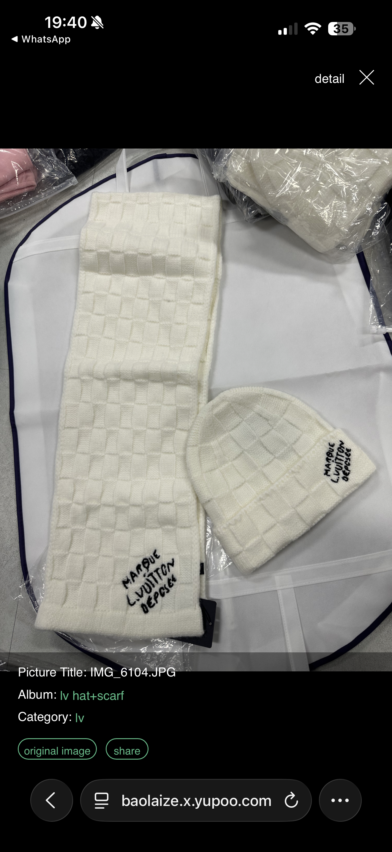 BONNET+ÉCHARPE LOUIS VUITTON