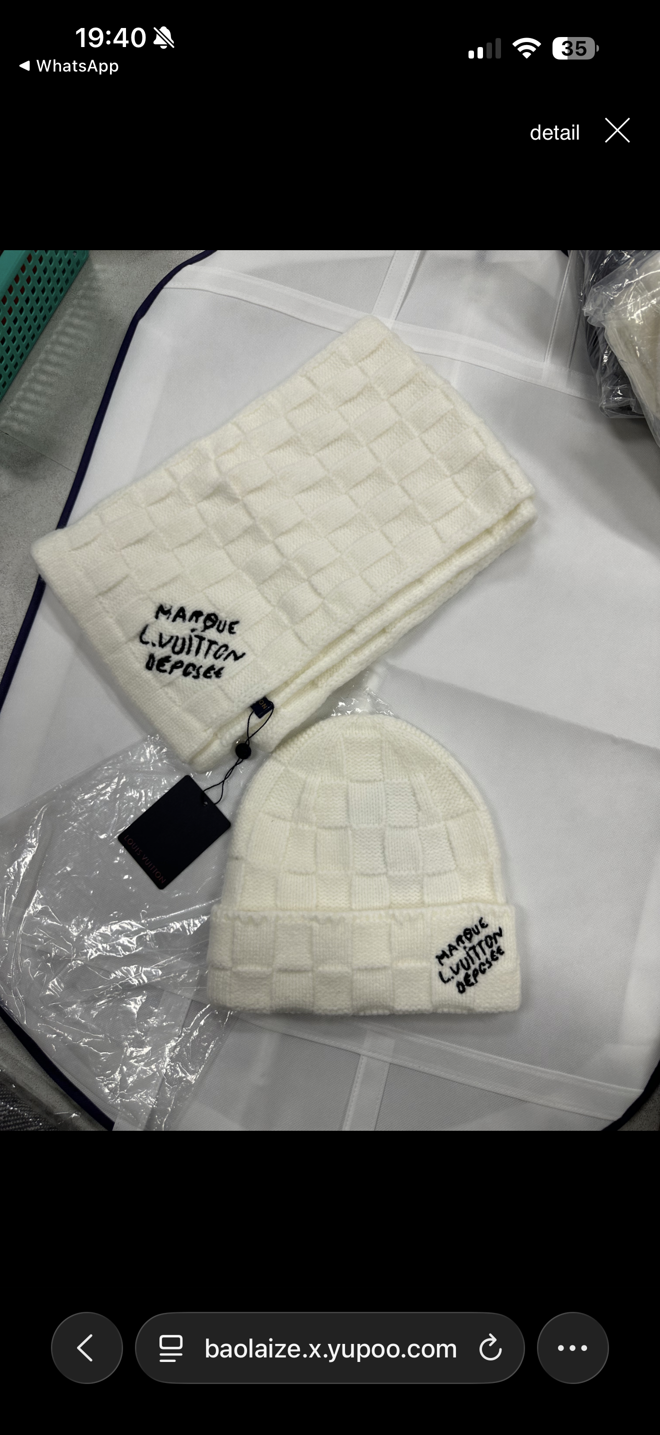 BONNET+ÉCHARPE LOUIS VUITTON